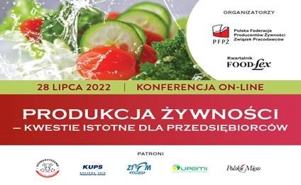 Produkcja żywności - webinar PFPŻ 28.07.2022